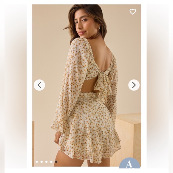 Floral Open-Back Dress - Picture 1 of 4